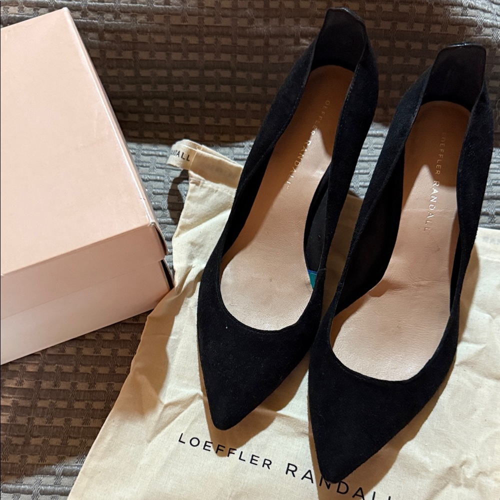 Loeffler Randall Black Suede Heels